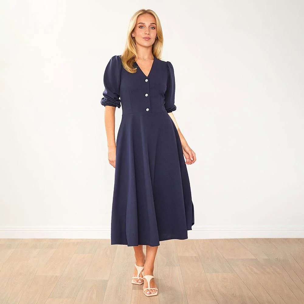 Maisy Dress (Navy) - Image 5