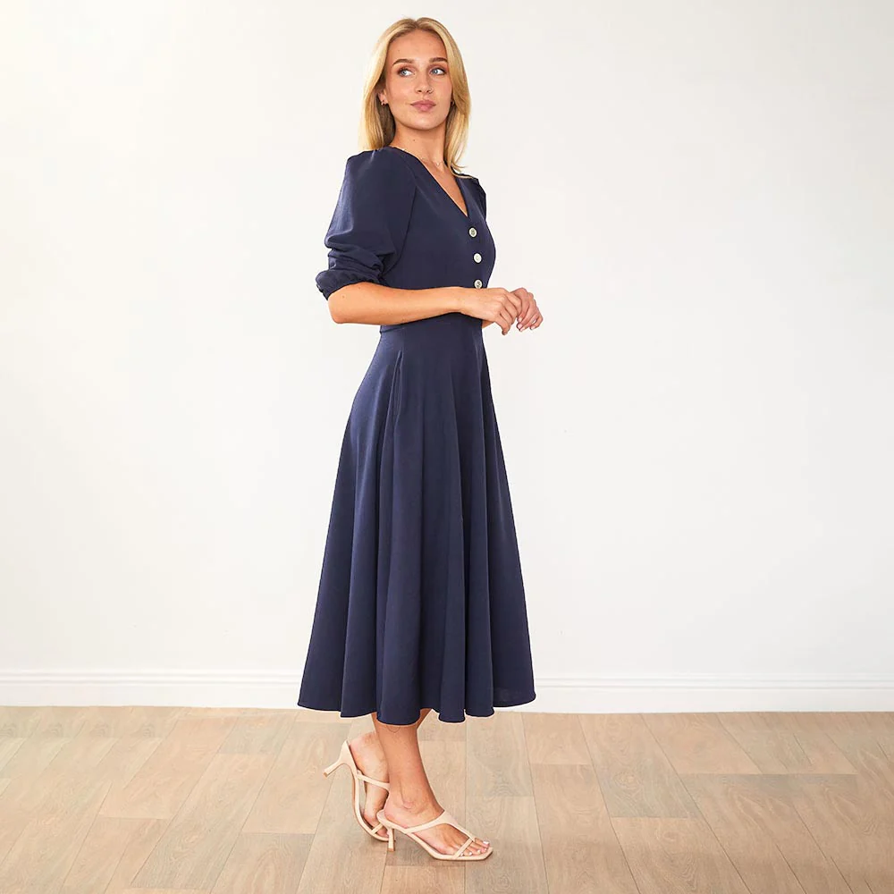 Maisy Dress (Navy) - Image 8