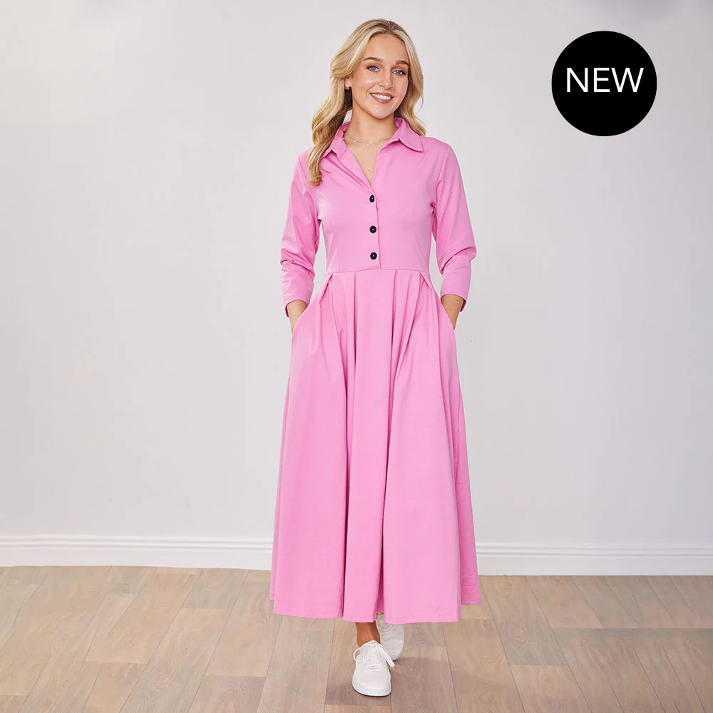 Marie Dress (Barbie Pink)