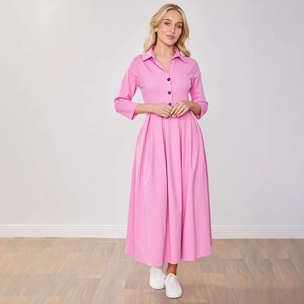 Marie Dress (Barbie Pink) - Image 14