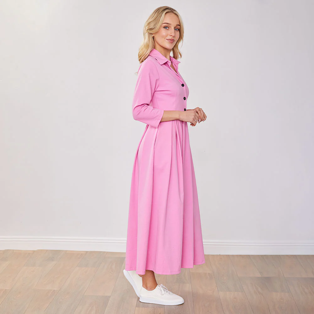 Marie Dress (Barbie Pink) - Image 15