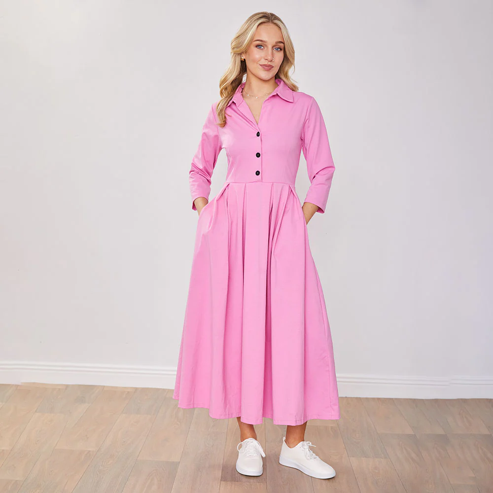 Marie Dress (Barbie Pink) - Image 2