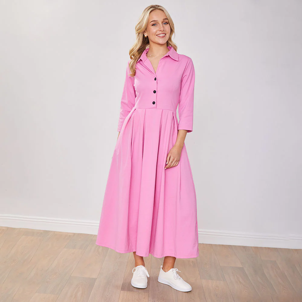 Marie Dress (Barbie Pink) - Image 3