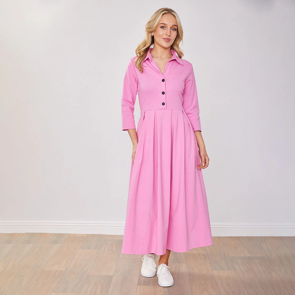 Marie Dress (Barbie Pink) - Image 4