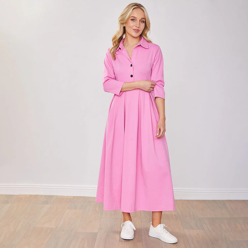 Marie Dress (Barbie Pink) - Image 5
