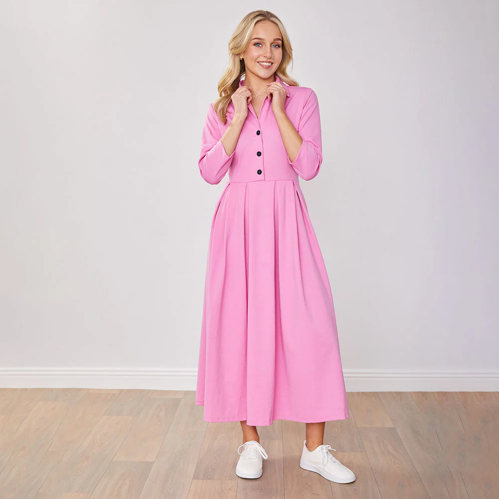 Marie Dress (Barbie Pink) - Image 7