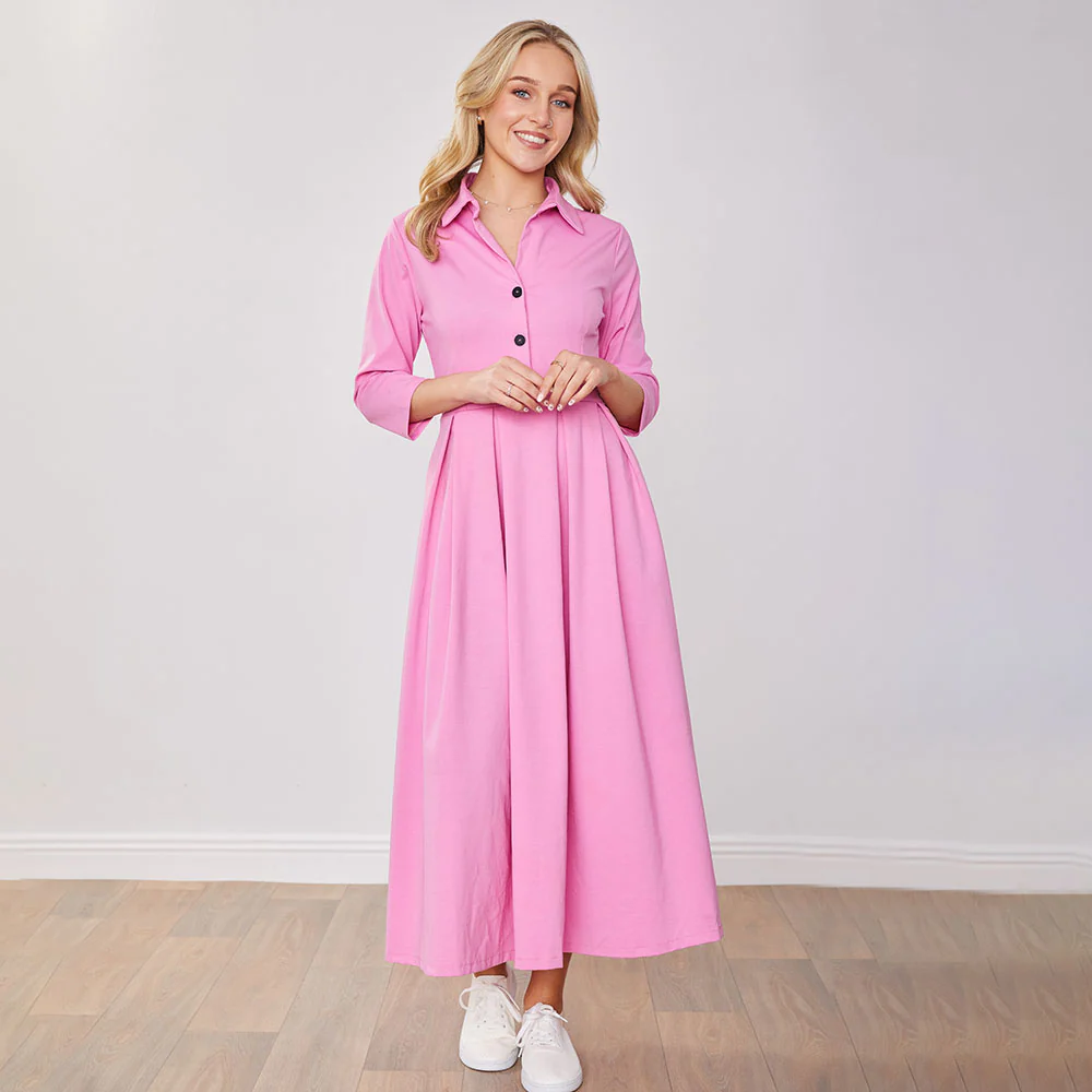 Marie Dress (Barbie Pink) - Image 8