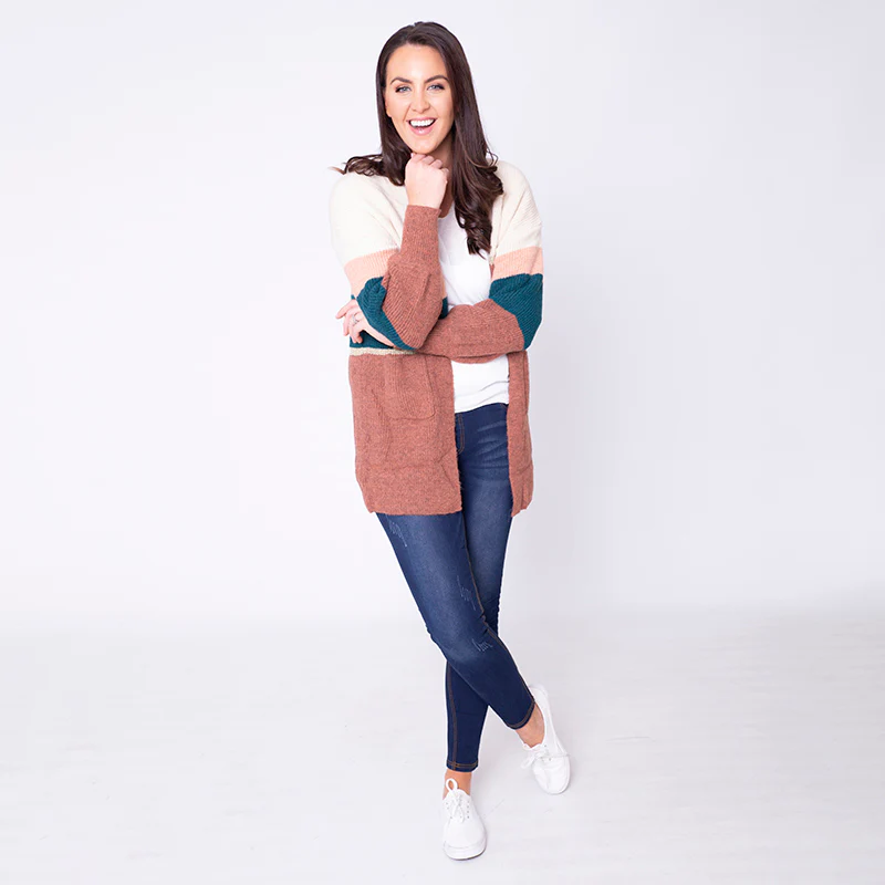 Matilda Muted Cardigan (Rust) - Image 10