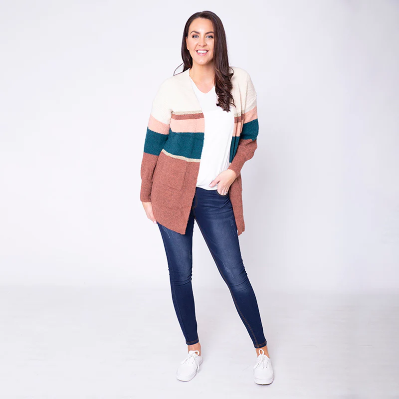 Matilda Muted Cardigan (Rust) - Image 2