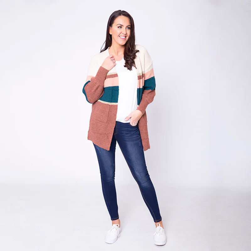 Matilda Muted Cardigan (Rust) - Image 3