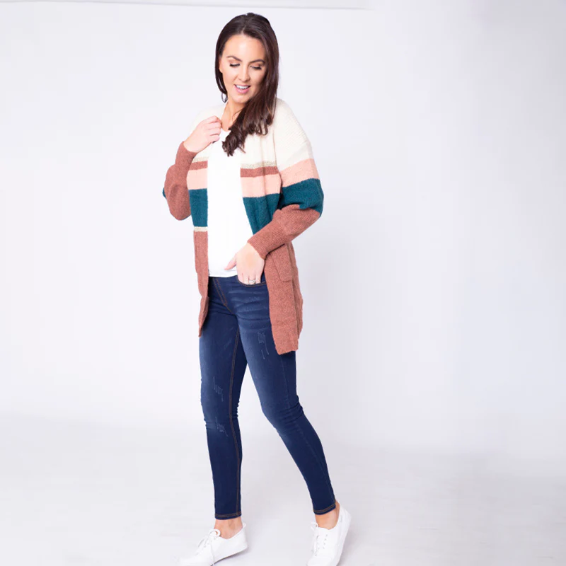 Matilda Muted Cardigan (Rust) - Image 4