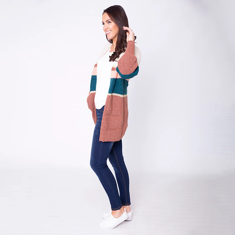Matilda Muted Cardigan (Rust) - Image 5