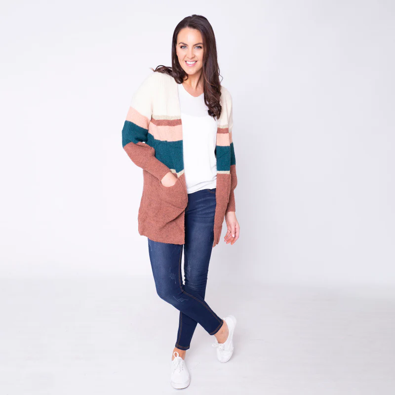 Matilda Muted Cardigan (Rust) - Image 8