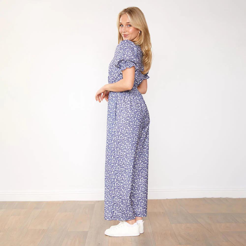 Maya Jumpsuit (Blue Floral) - Image 2