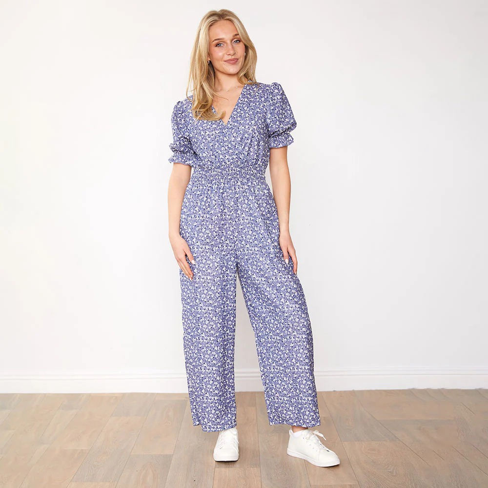 Maya Jumpsuit (Blue Floral) - Image 4