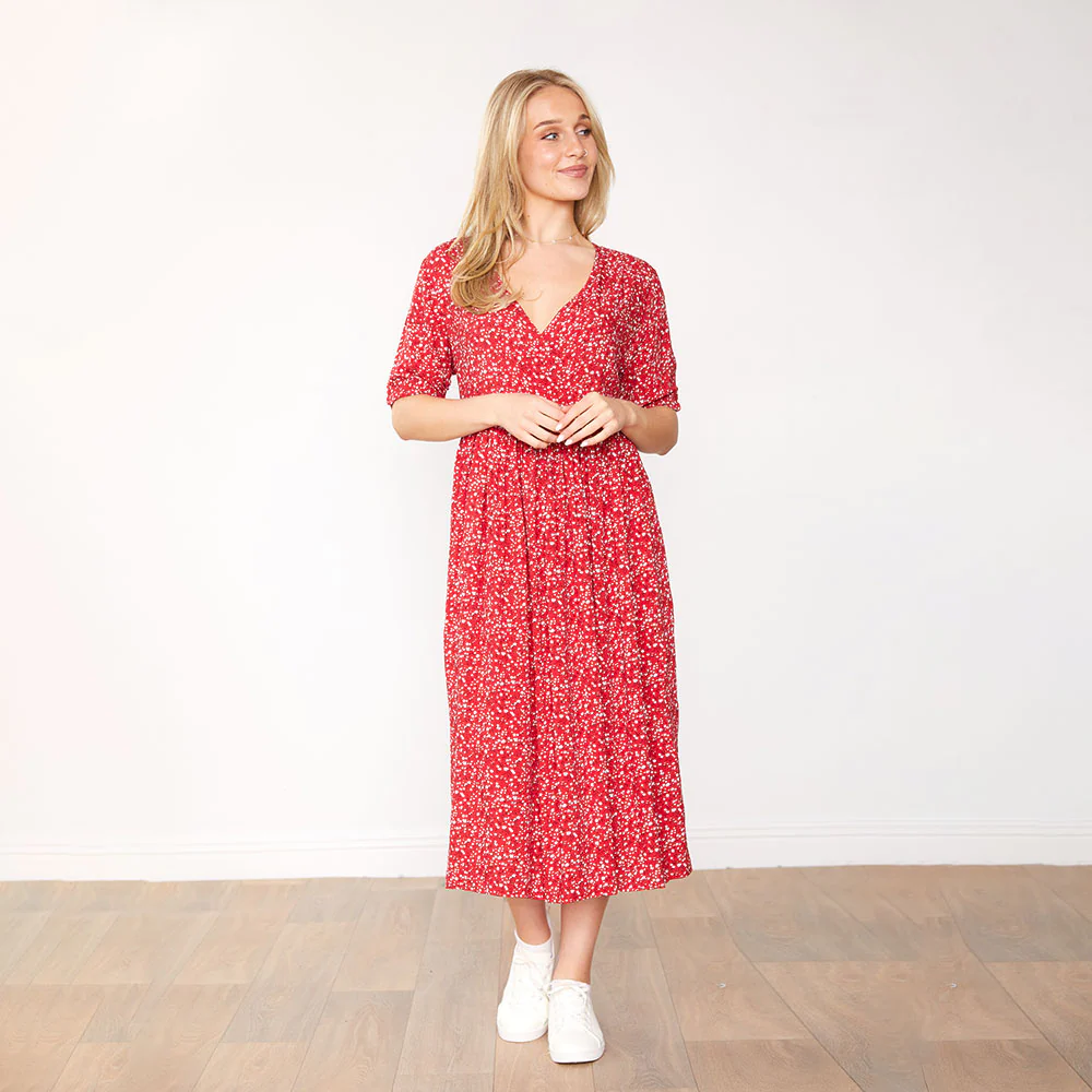 Mia Dress (Red Floral) - Image 4