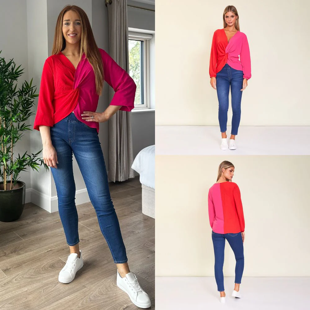 Milly Top (Red/Pink) - Image 2