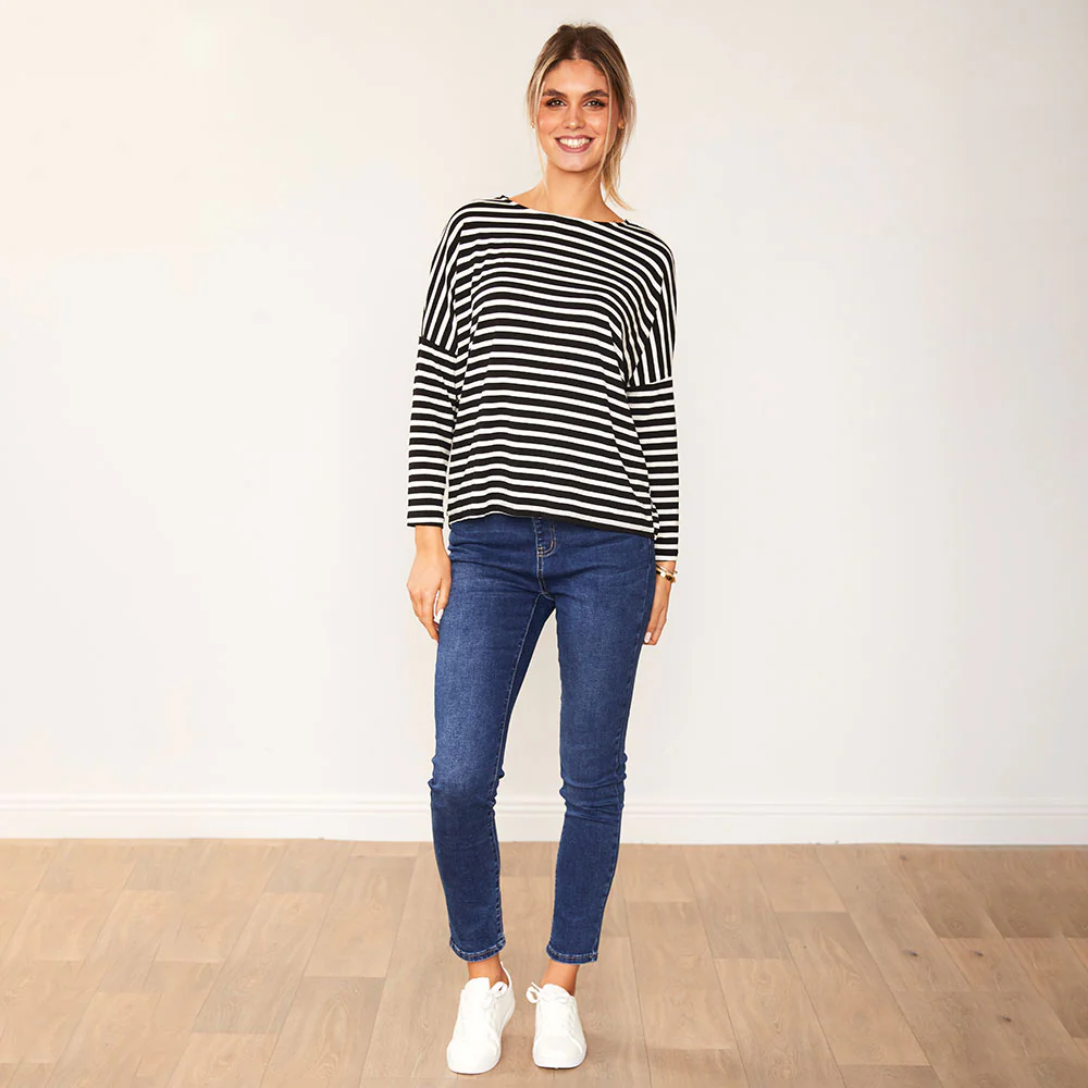 Mindy Top (Black Stripe) - Image 3