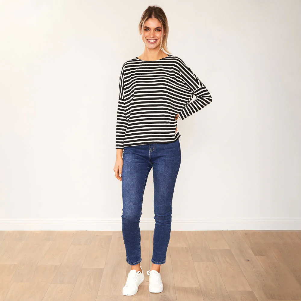 Mindy Top (Black Stripe) - Image 4