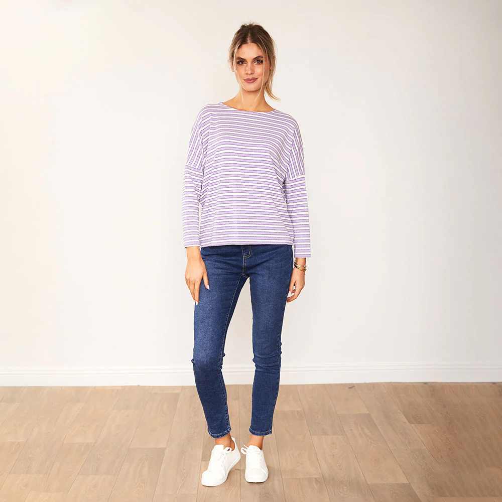 Mindy Top (Lilac Stripe) - Image 4