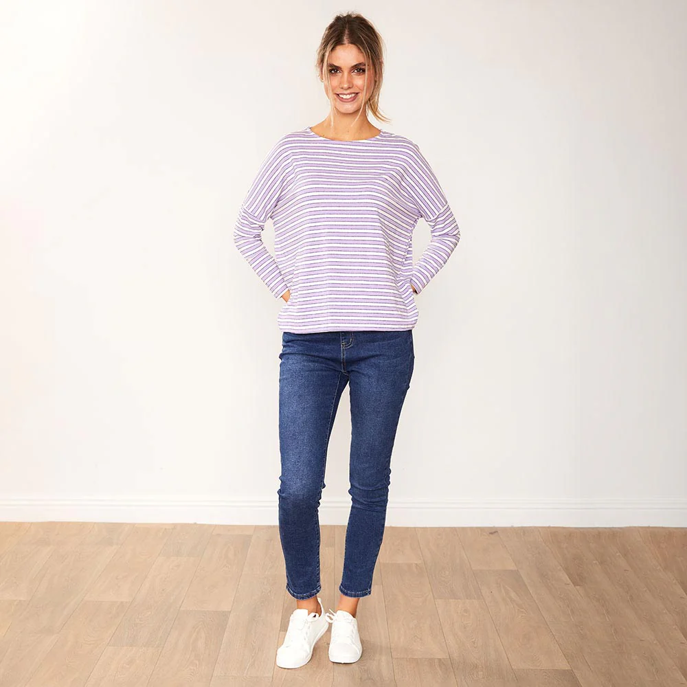 Mindy Top (Lilac Stripe) - Image 5