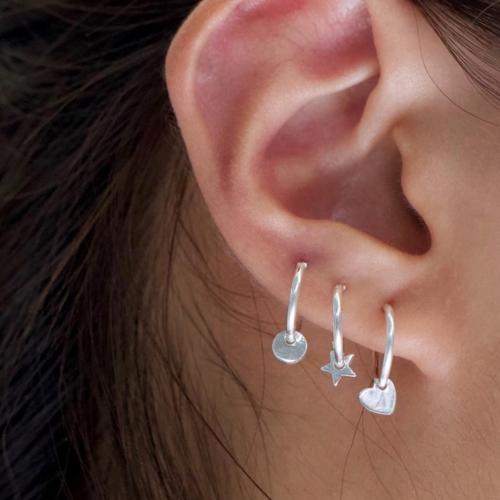 Mini Disk Hoops Silver - Image 2