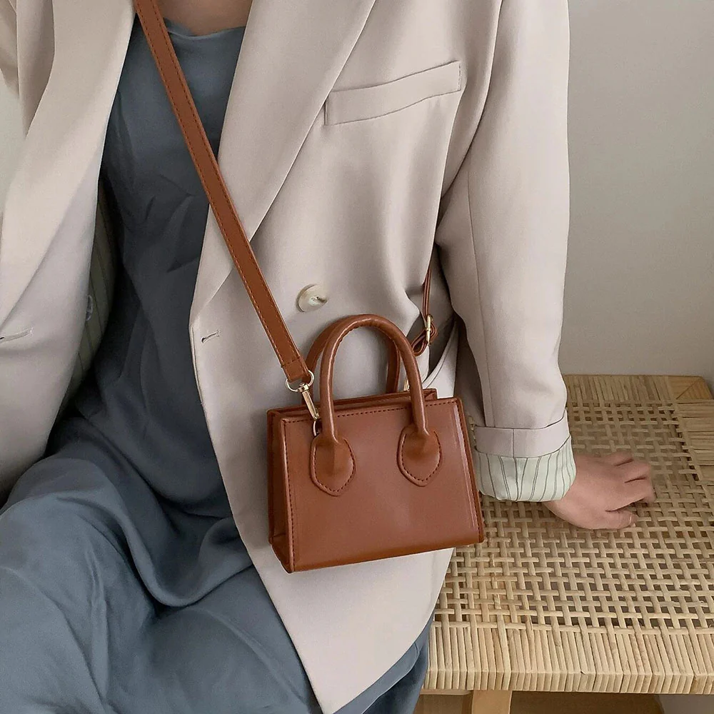 Mini Satchel Bag (Brown)