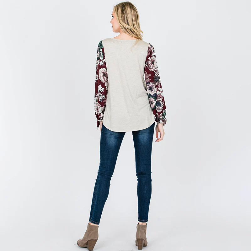 Missy Floral Sleeve Berry - Image 10