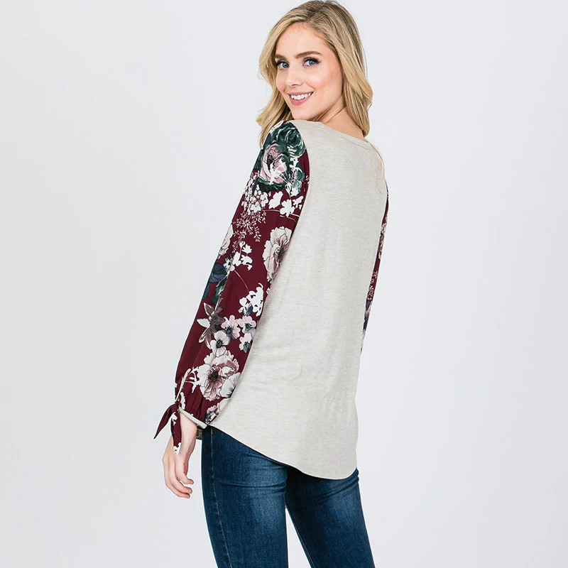 Missy Floral Sleeve Berry - Image 11