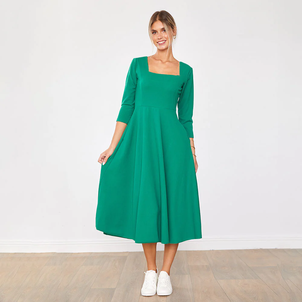 Molly Dress (Green) - Image 9