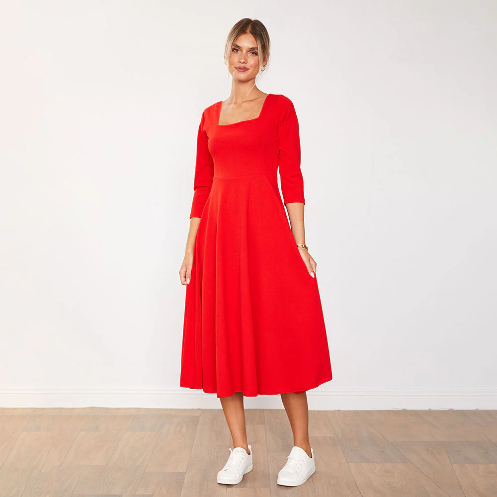 Molly Dress (Red) - Image 4