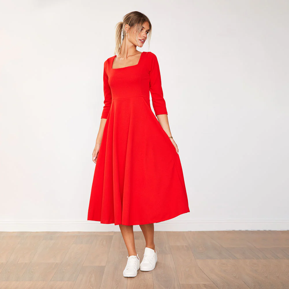 Molly Dress (Red) - Image 5