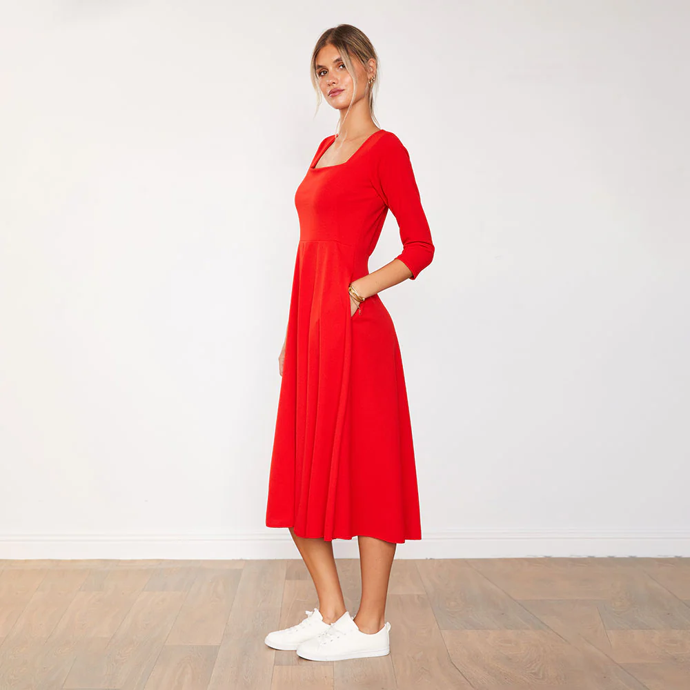 Molly Dress (Red) - Image 6