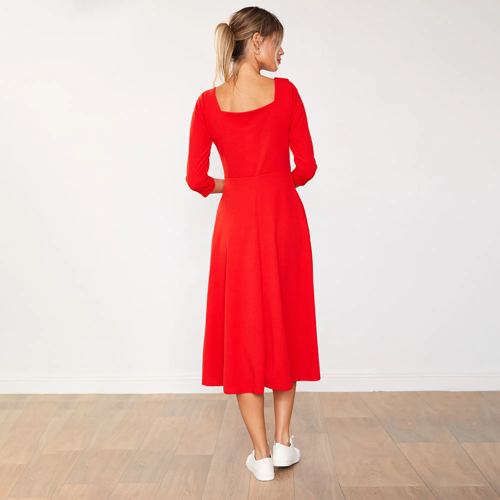 Molly Dress (Red) - Image 7