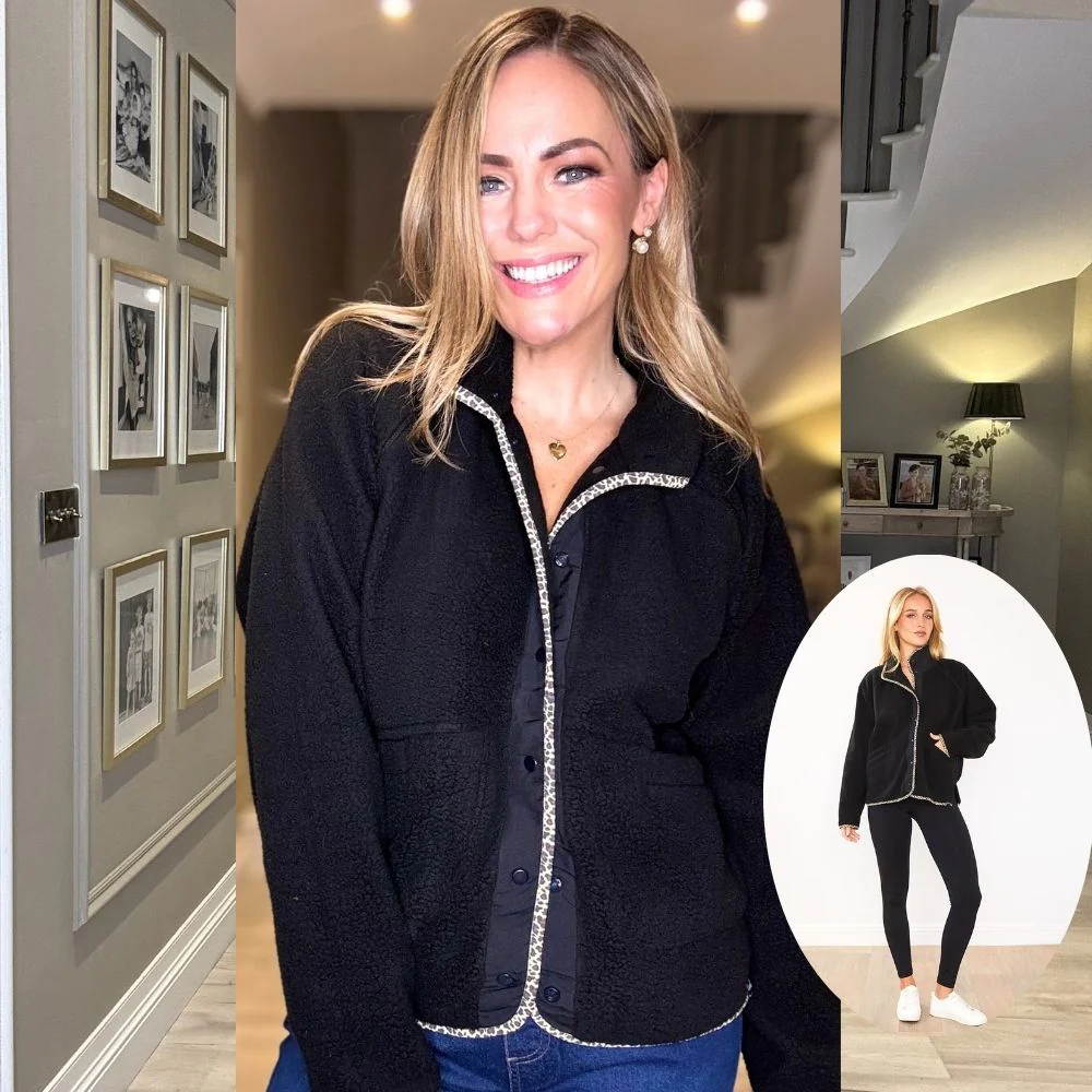 Molly Fleece Jacket (Black/Leopard Trim) - Image 9