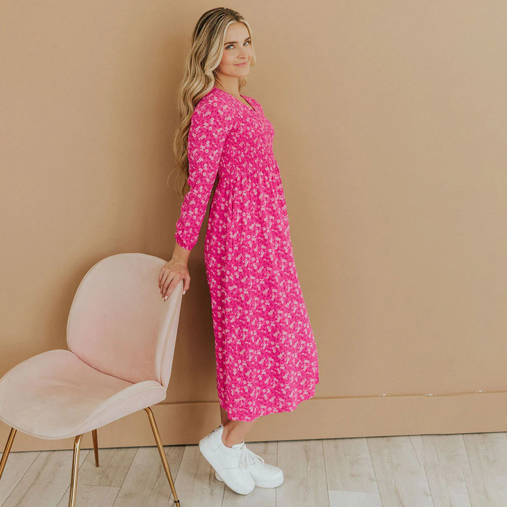 Nadia Dress (Fuchsia) - Image 5