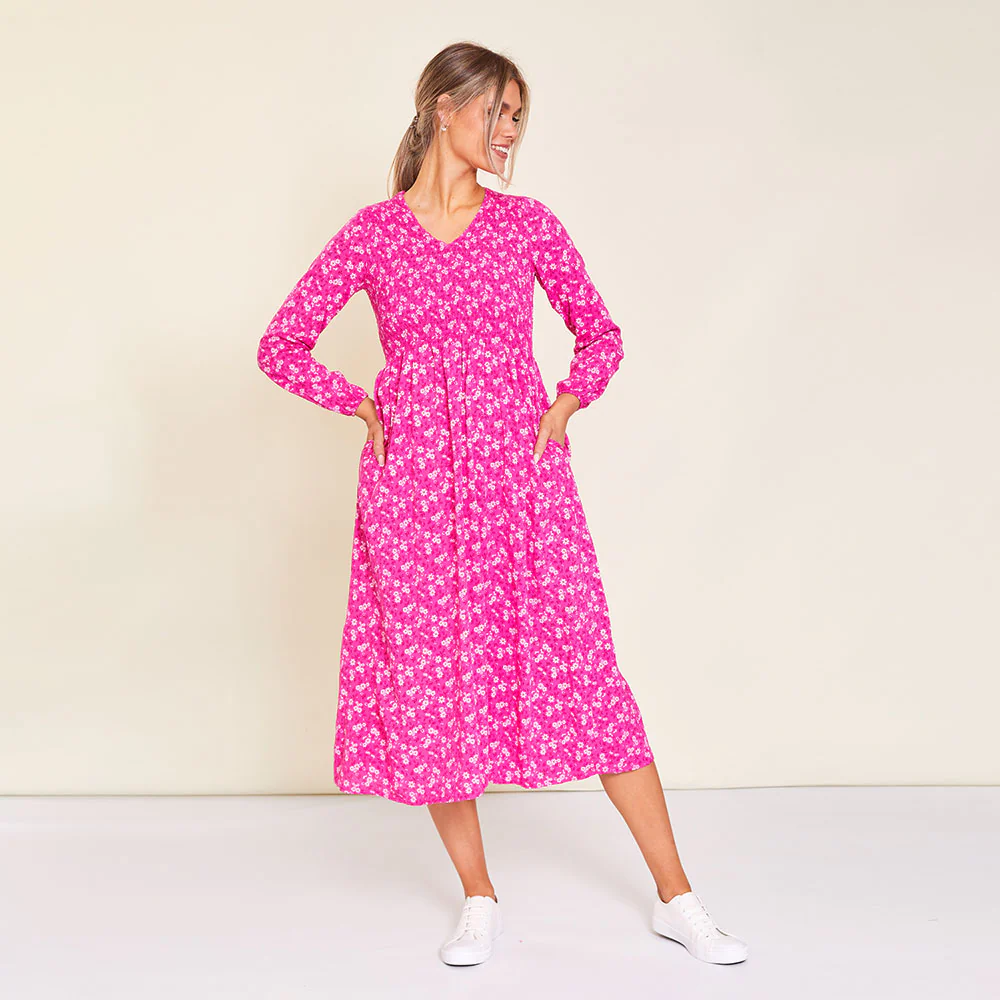 Nadia Dress (Fuchsia) - Image 6