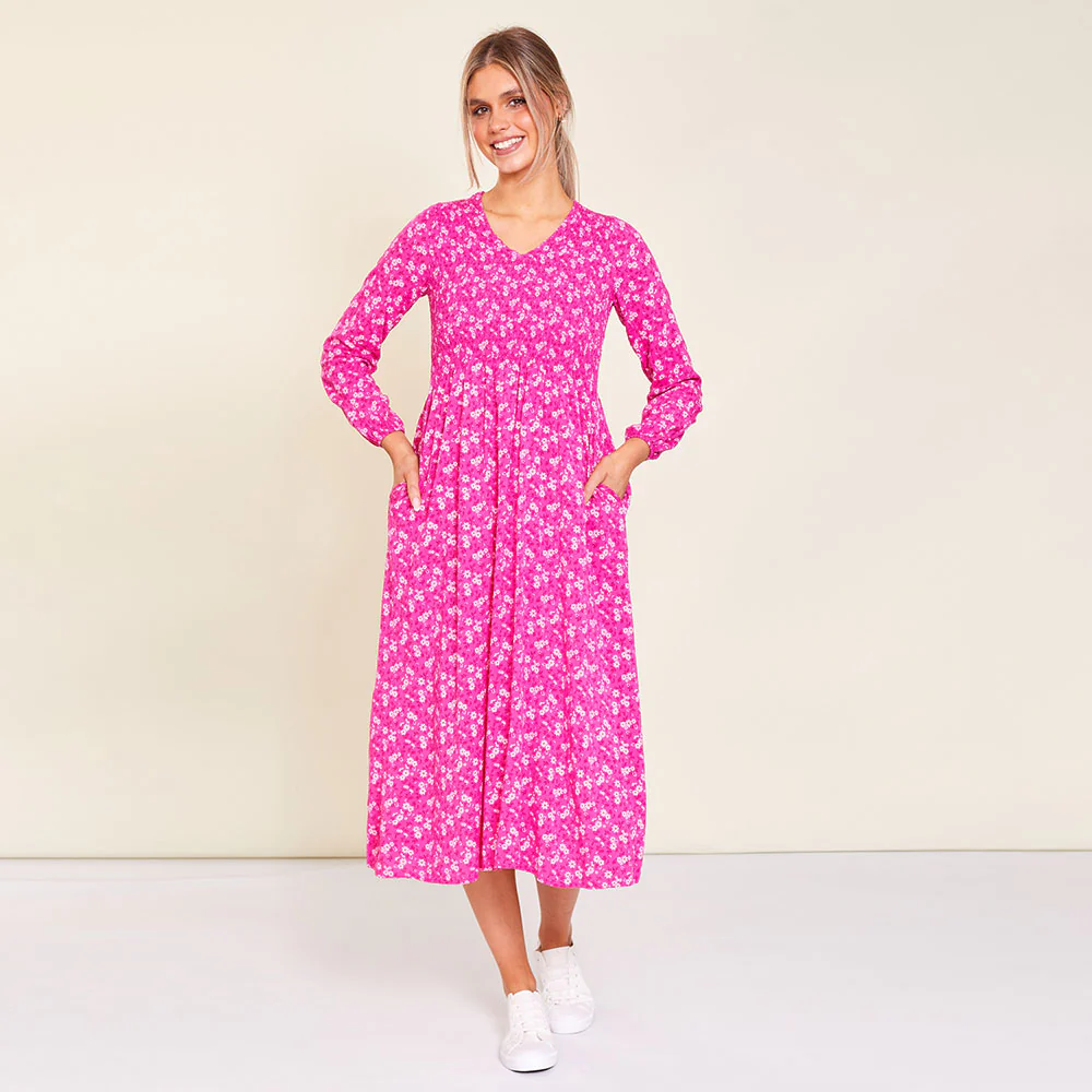Nadia Dress (Fuchsia) - Image 7