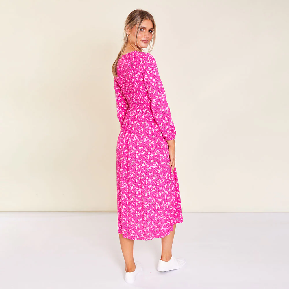 Nadia Dress (Fuchsia) - Image 8