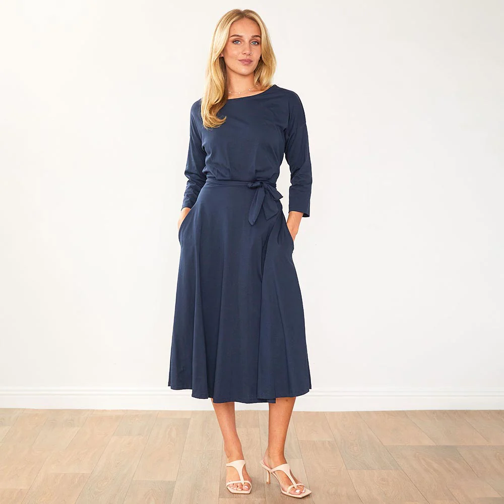 Nessa Dress (Navy) - Image 5