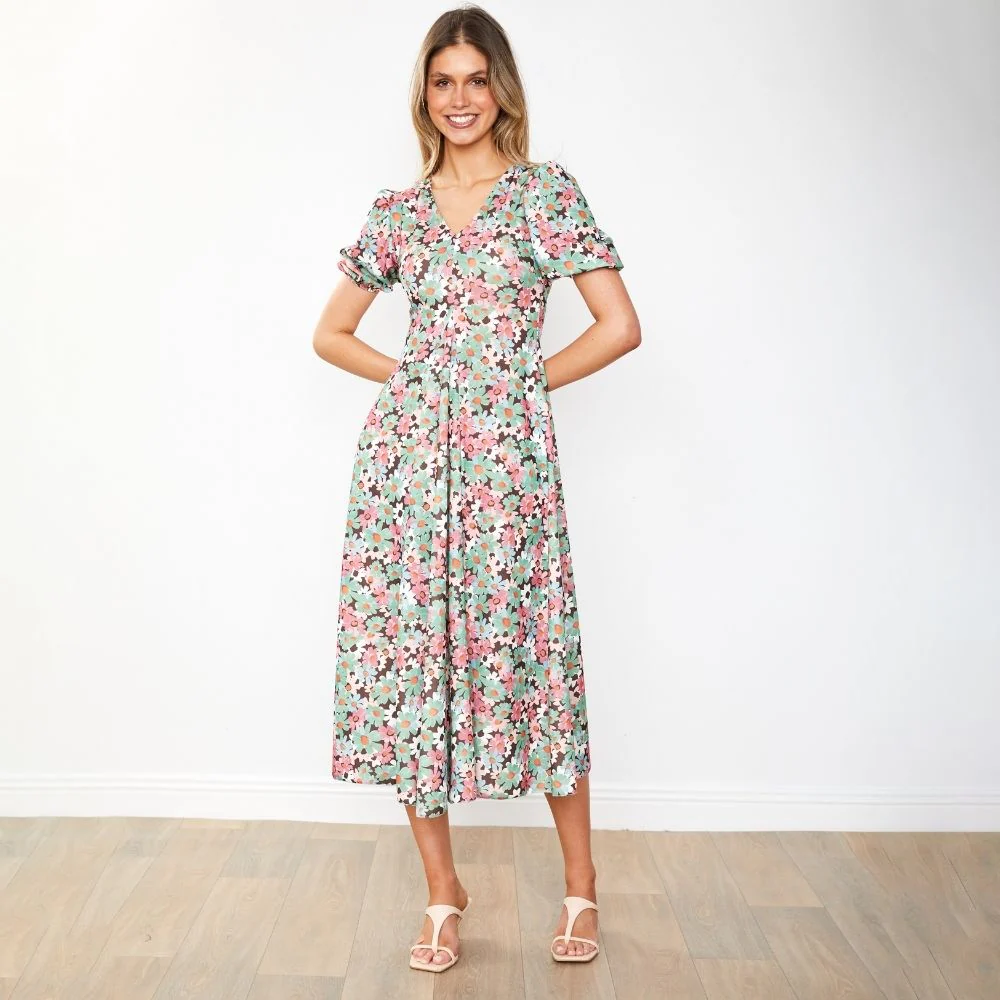 Flora Dress (Ditzy Bloom Pastel) - Image 12