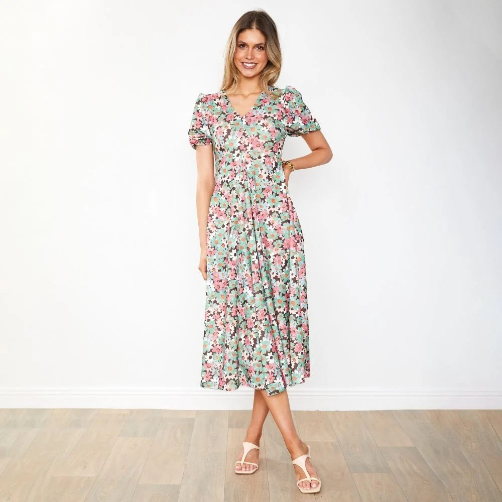 Flora Dress (Ditzy Bloom Pastel) - Image 13