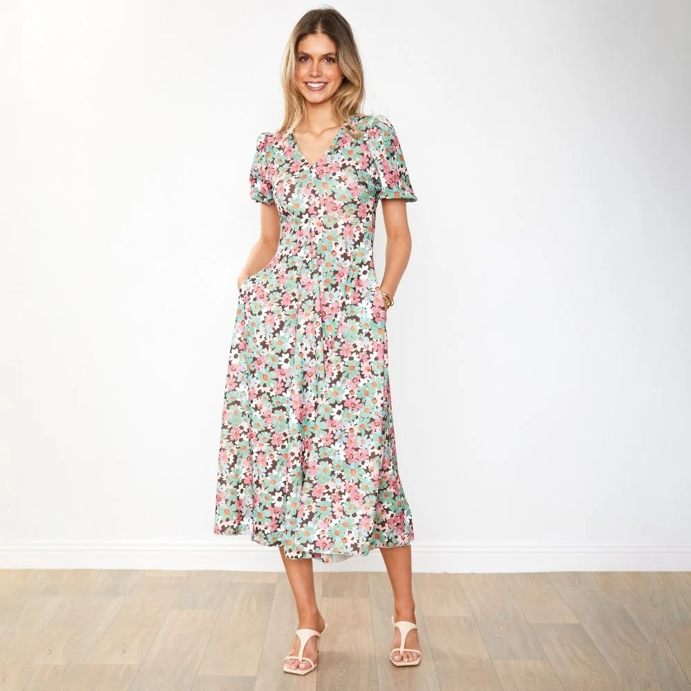 Flora Dress (Ditzy Bloom Pastel) - Image 15