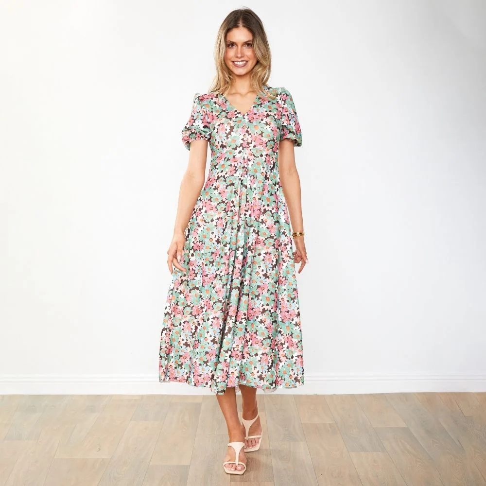 Flora Dress (Ditzy Bloom Pastel) - Image 16