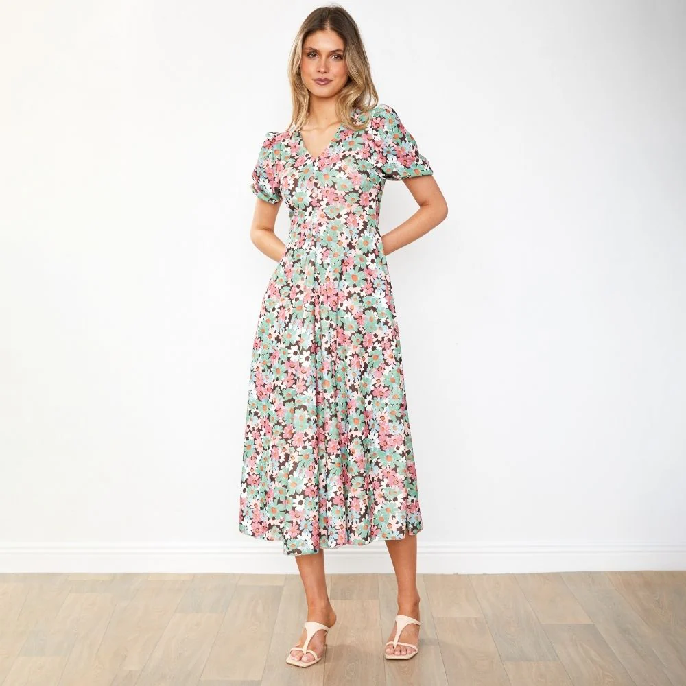 Flora Dress (Ditzy Bloom Pastel) - Image 17