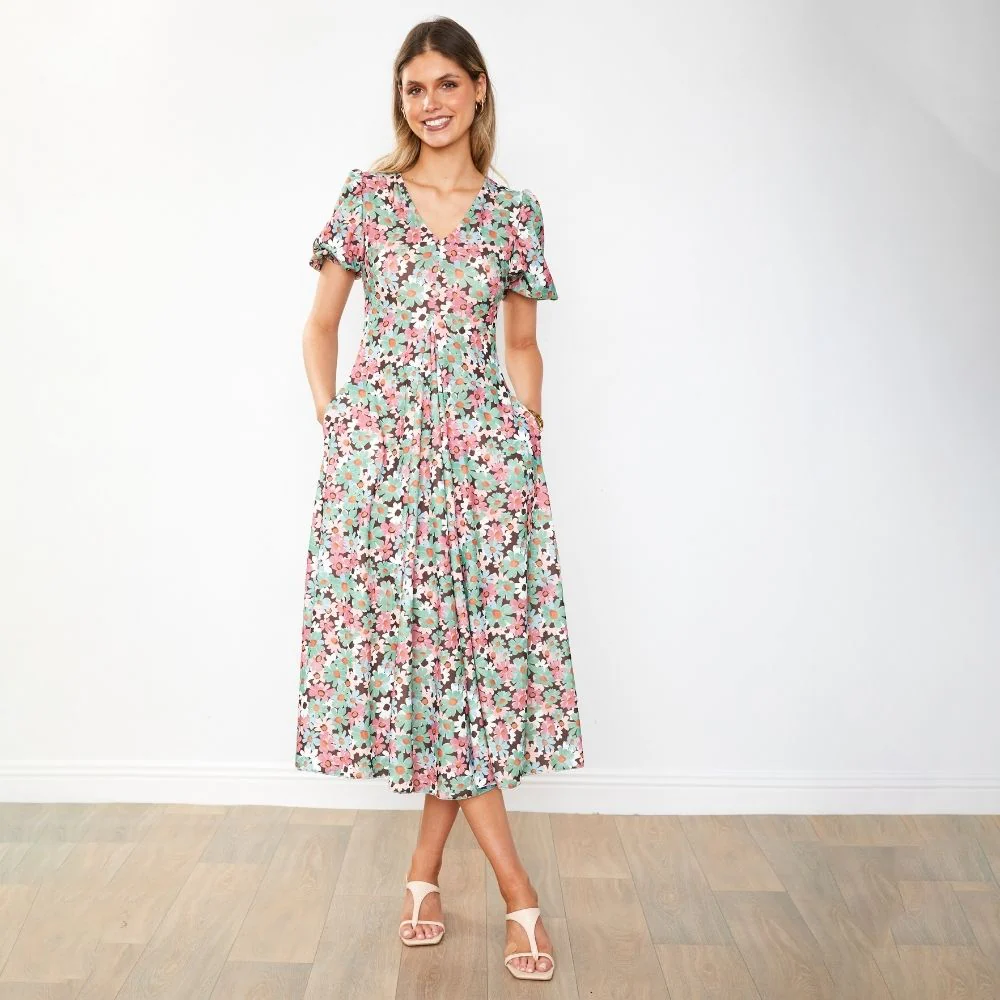 Flora Dress (Ditzy Bloom Pastel) - Image 19
