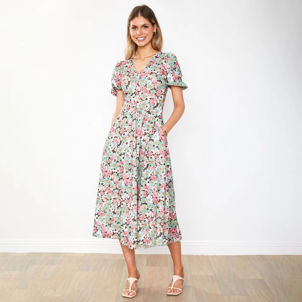 Flora Dress (Ditzy Bloom Pastel) - Image 20