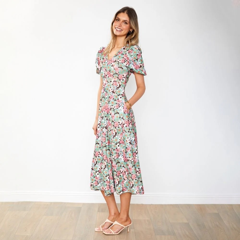 Flora Dress (Ditzy Bloom Pastel) - Image 22