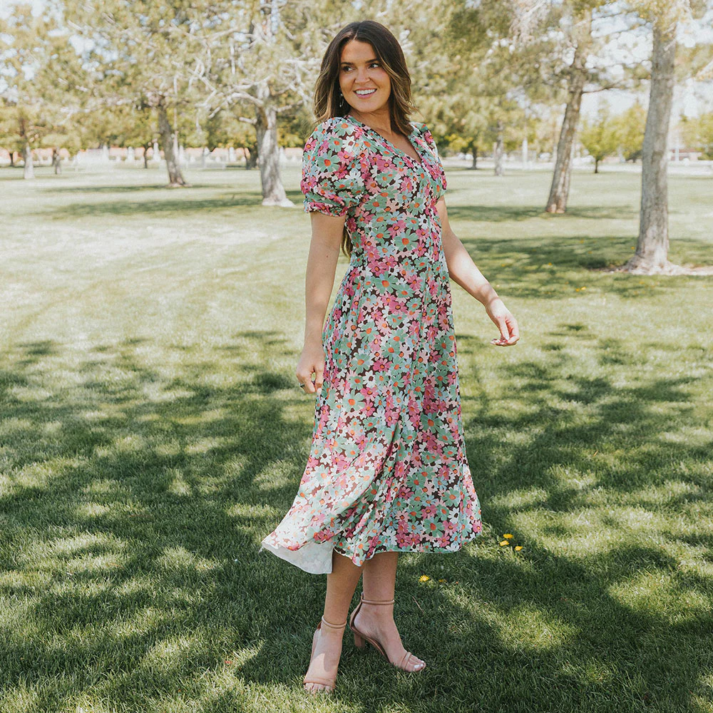 Flora Dress (Ditzy Bloom Pastel) - Image 3