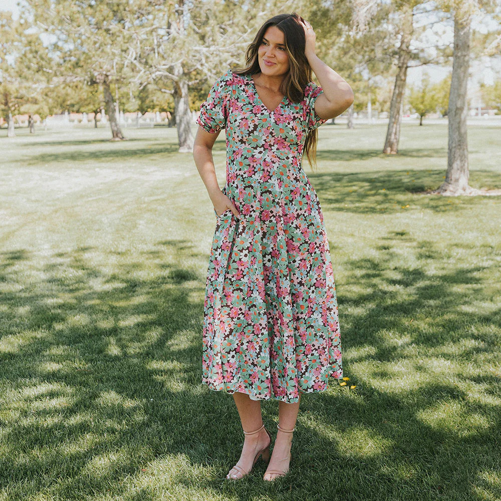 Flora Dress (Ditzy Bloom Pastel) - Image 5